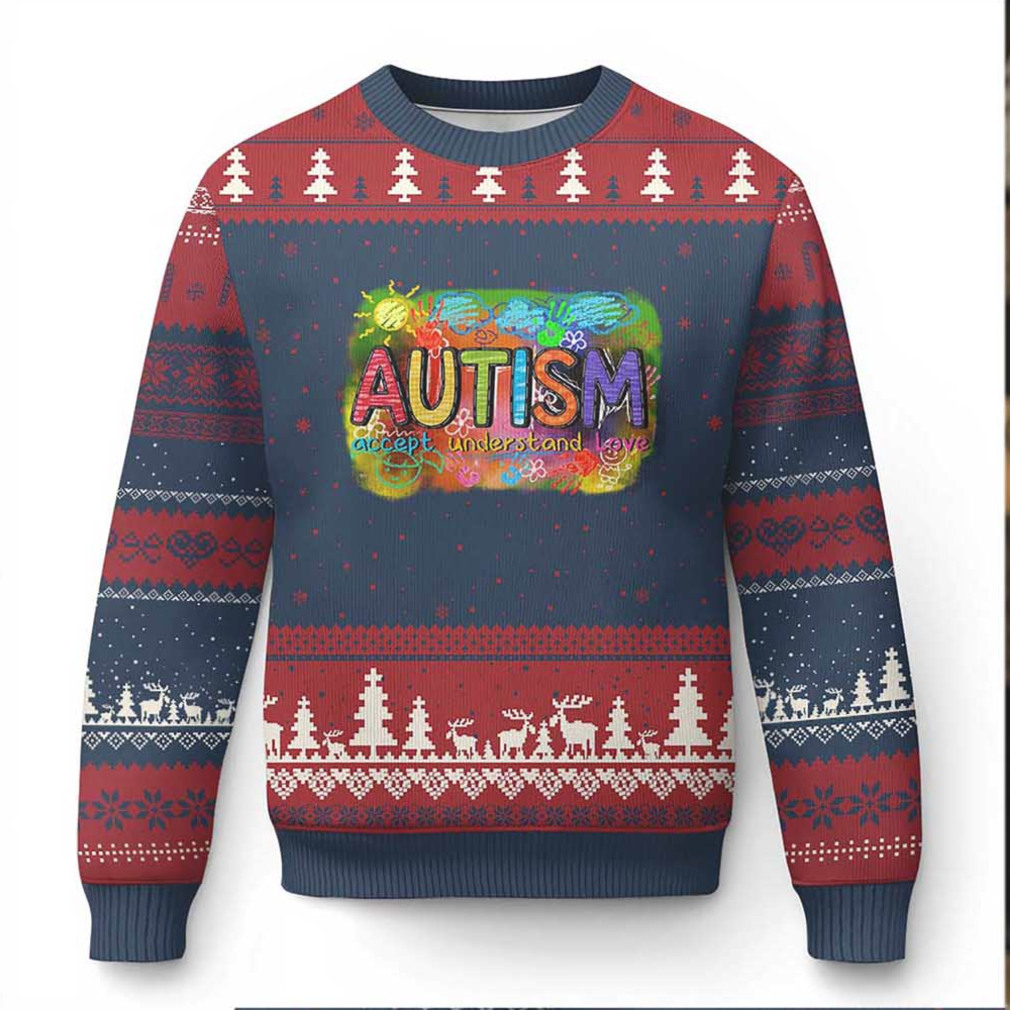 Autism Acceptance Ugly Christmas Sweater Accept Understand Love Autistic Support Autism Acceptance Ugly Christmas Sweater Accept Understand Love Autistic Support