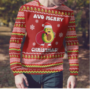 Avo Merry Christmas Ugly Christmas Sweater Xmas Holiday Patterns