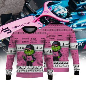 BWT Alpine F1 Team × Grinch Ugly Christmas Sweater v2
