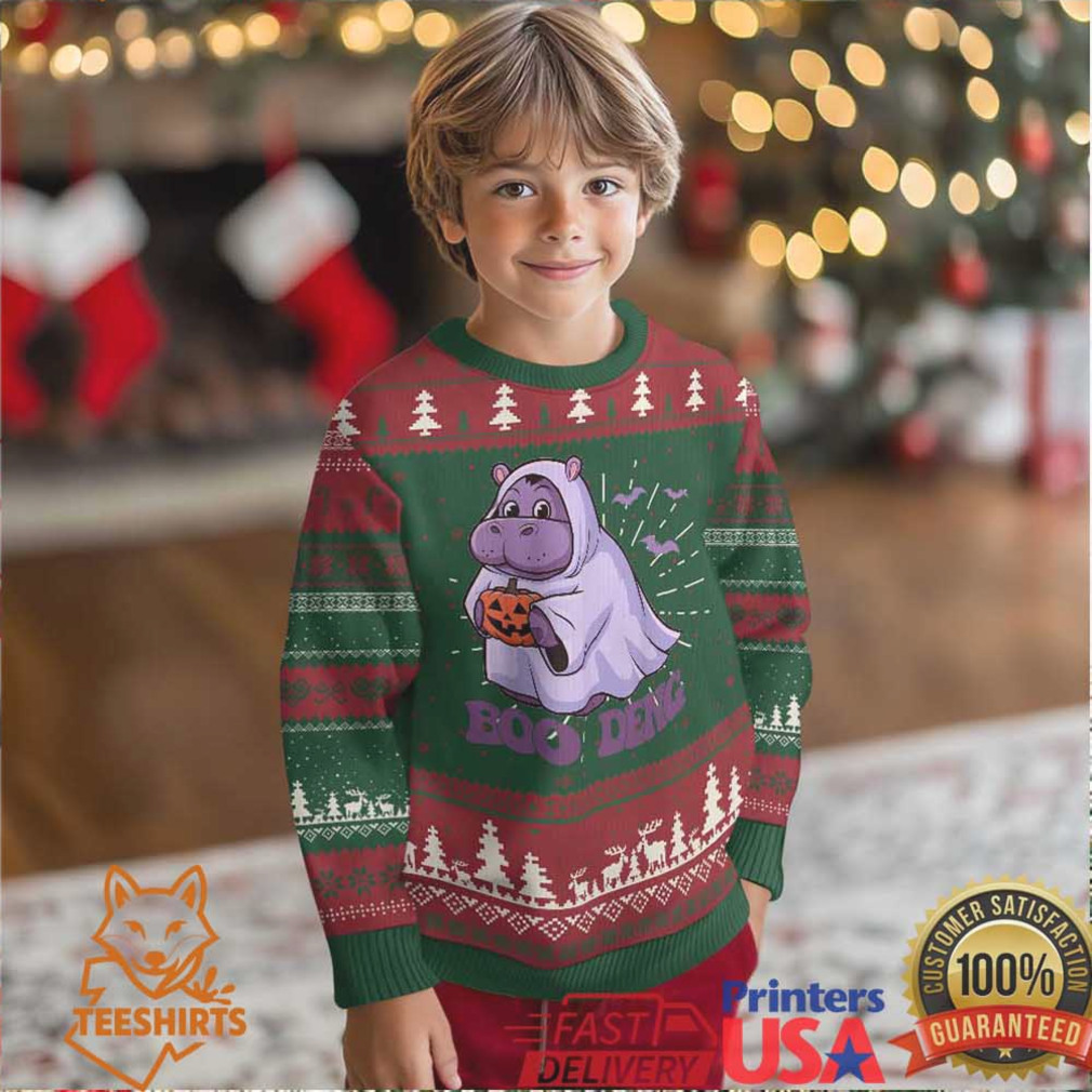 Baby Hippo Moo Deng Ugly Christmas Sweater Boo deng Halloween Cute Pygmy Hippopotamus Baby Hippo Moo Deng Ugly Christmas Sweater Boo deng Halloween Cute Pygmy Hippopotamus