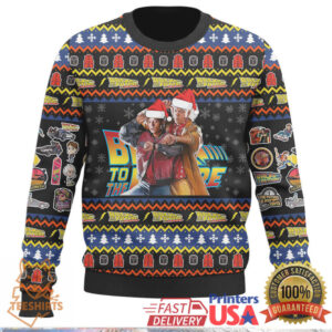 Back to the Future 40th anniversary themed Christmas jumper or ugly sweater