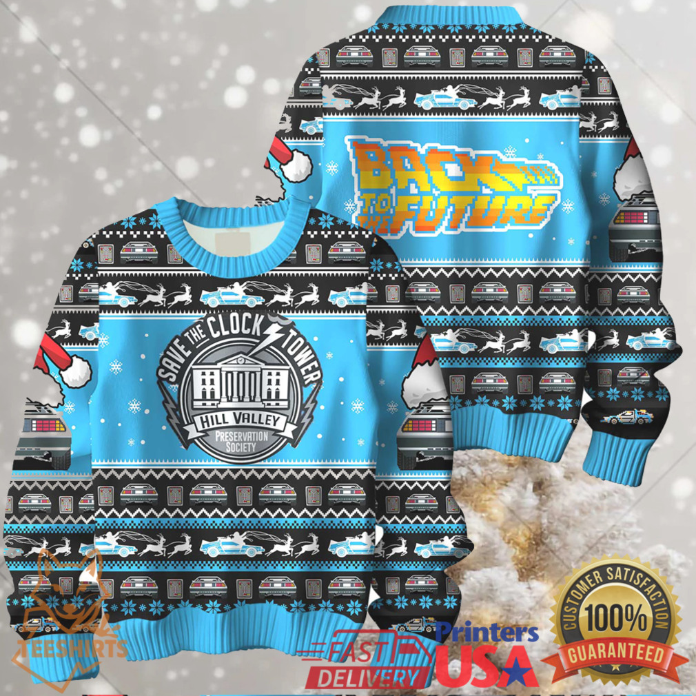 Back to the Future Christmas Ugly Sweater Back to the Future Christmas Ugly Sweater