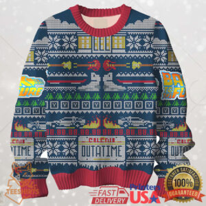 Back to the Future DeLorean Time Machine Holiday Jumper