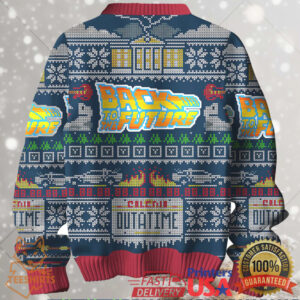 Back to the Future DeLorean Time Machine Holiday Jumper