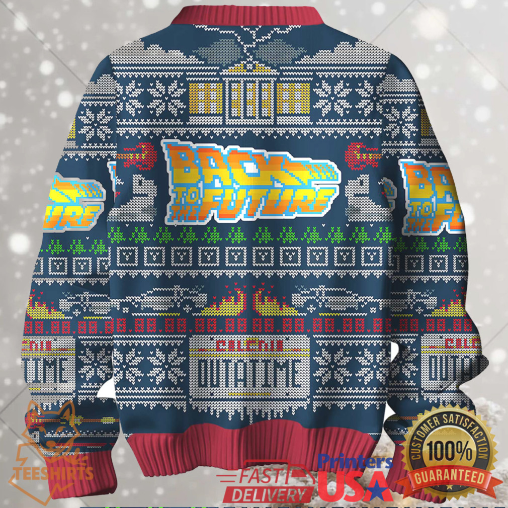 Back to the Future DeLorean Time Machine Holiday Jumper Back to the Future DeLorean Time Machine Holiday Jumper
