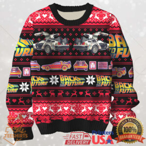 Back to the Future DeLorean Ugly Christmas Sweater