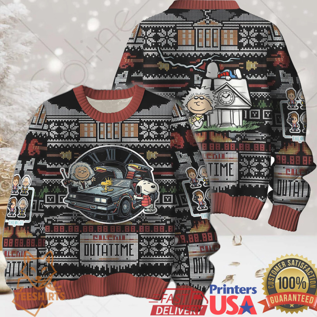 Back to the Future x Snoopy Ugly Christmas Sweater Back to the Future x Snoopy Ugly Christmas Sweater