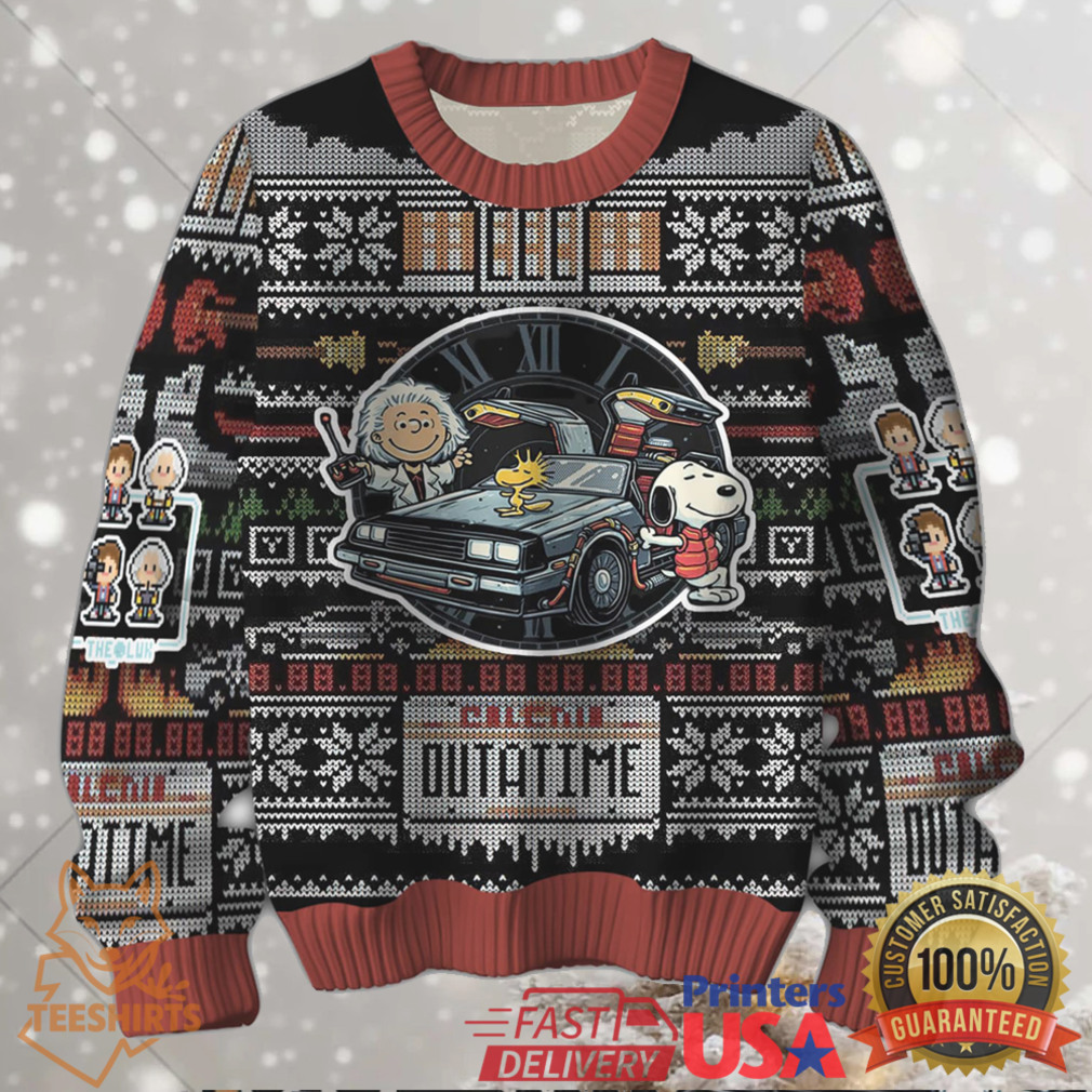 Back to the Future x Snoopy Ugly Christmas Sweater Back to the Future x Snoopy Ugly Christmas Sweater