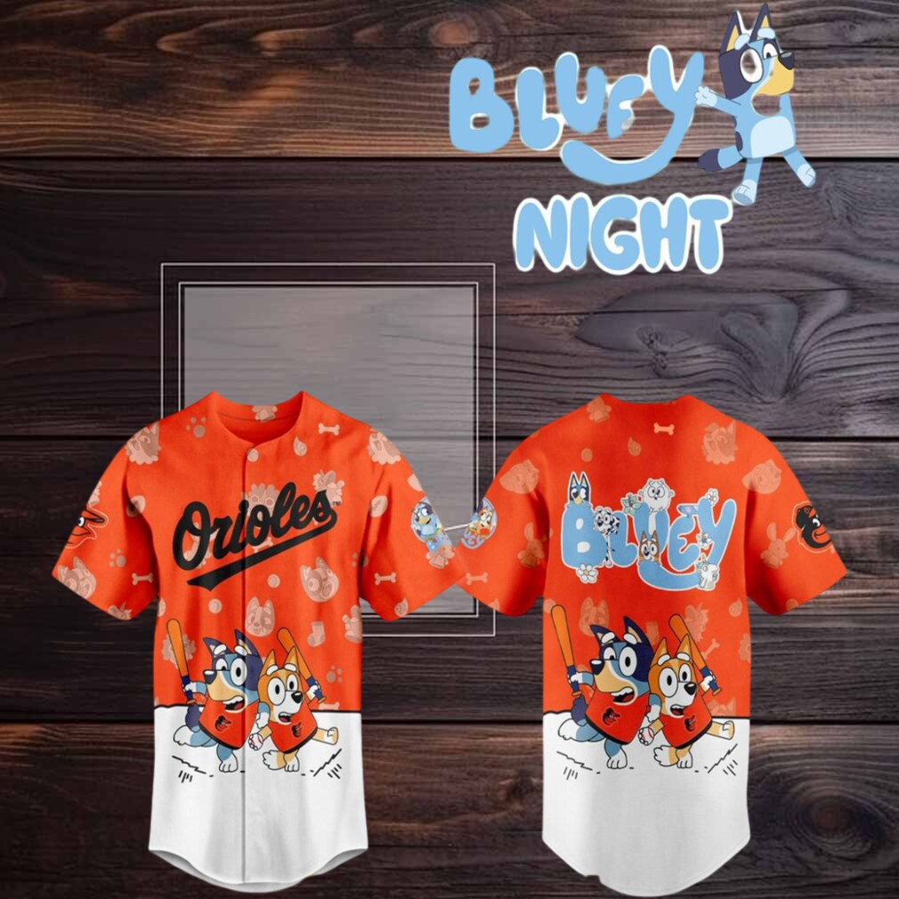 Baltimore Orioles 2025 Bluey MLB Game Night Christmas Baseball Jersey Baltimore Orioles 2025 Bluey MLB Game Night Christmas Baseball Jersey