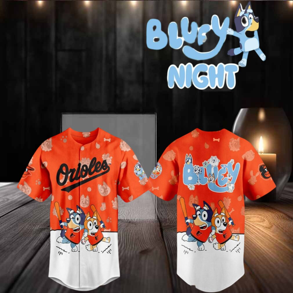 Baltimore Orioles 2025 Bluey MLB Game Night Christmas Baseball Jersey Baltimore Orioles 2025 Bluey MLB Game Night Christmas Baseball Jersey