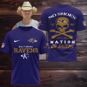 Baltimore Ravens Kenny Chesney No Shoes Nation Go Ravens Hoodie T Shirt