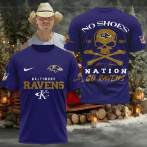 Baltimore Ravens Kenny Chesney No Shoes Nation Go Ravens Hoodie T Shirt
