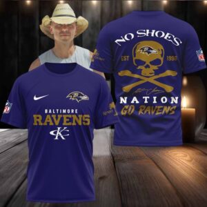 Baltimore Ravens Kenny Chesney No Shoes Nation Go Ravens Hoodie T Shirt