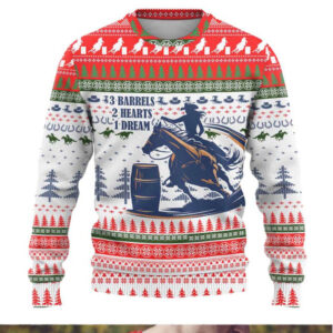 Barrel Racing Christmas Ugly Christmas Sweater Xmas Holiday Patterns