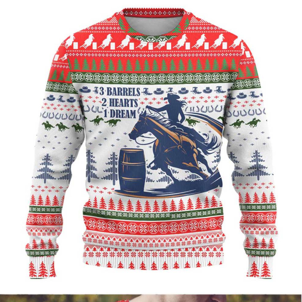 Barrel Racing Christmas Ugly Christmas Sweater Xmas Holiday Patterns Barrel Racing Christmas Ugly Christmas Sweater Xmas Holiday Patterns