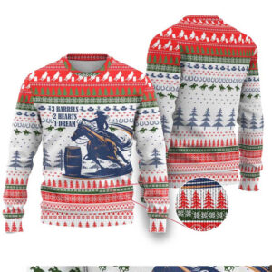 Barrel Racing Christmas Ugly Christmas Sweater Xmas Holiday Patterns