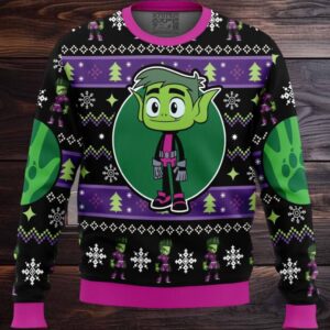 Beast Boy Teen Titans DC Comics Ugly Christmas Sweater