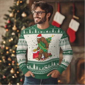 Bigfoot Christmas Ugly Christmas Sweater Believe Sasquatch Lovers Xmas Tree Lights Bigfoot Christmas Ugly Christmas Sweater Believe Sasquatch Lovers Xmas Tree Lights