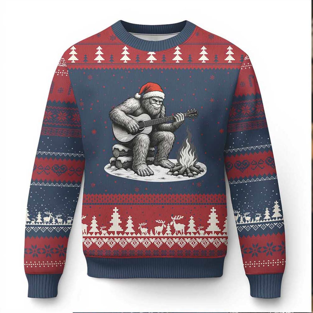 Bigfoot Guitar Xmas Ugly Christmas Sweater Sasquatch Guitarist Music Xmas Bigfoot Guitar Xmas Ugly Christmas Sweater Sasquatch Guitarist Music Xmas