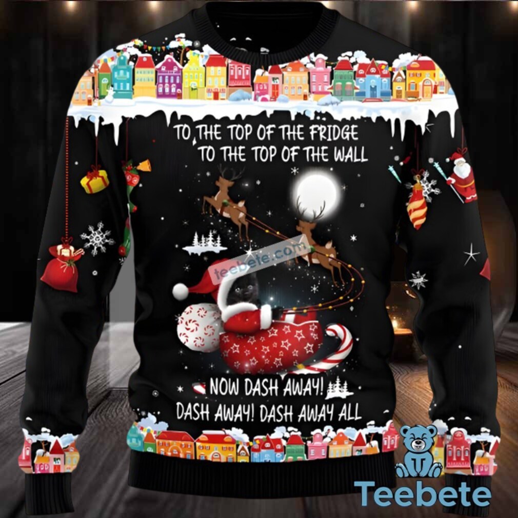 Black Cat Dad Sleigh Christmas Best Ugly Christmas Sweaters Black Cat Dad Sleigh Christmas Best Ugly Christmas Sweaters