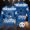 Blue Kansas City Chiefs NFL Ugly Christmas Sweater Name Customized Blue Kansas City Chiefs NFL Ugly Christmas Sweater Name Customized