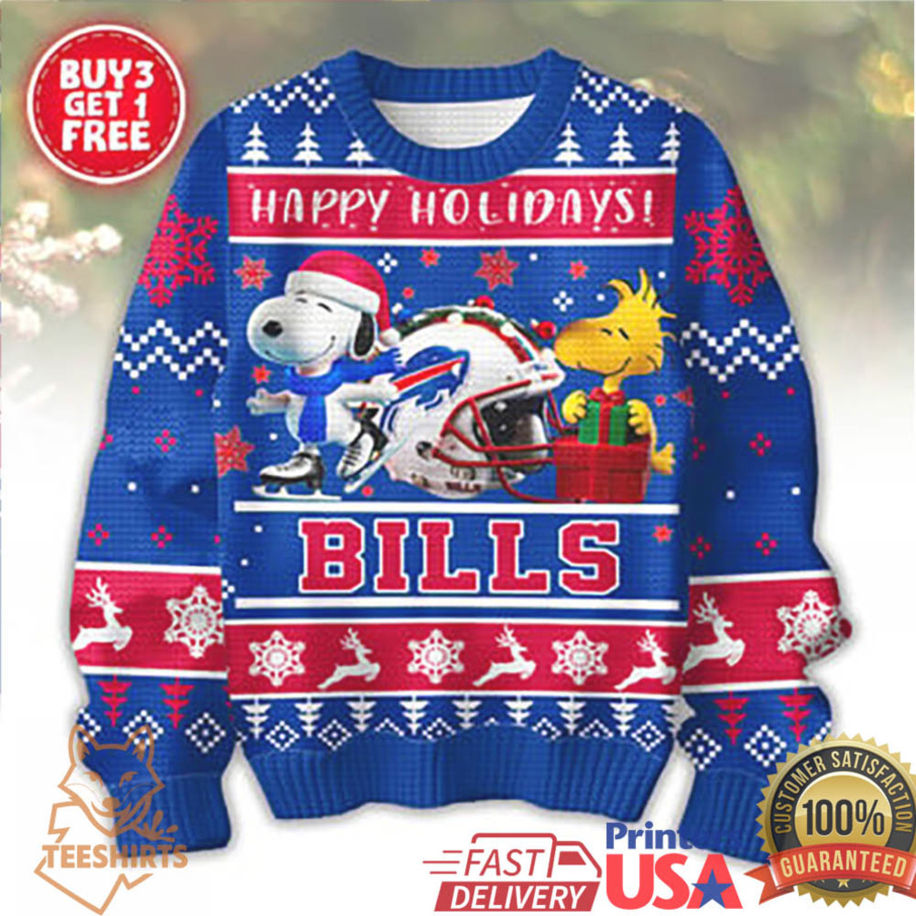 Buffalo Bills Snoopy and Woodstock Christmas Sweater Buffalo Bills Snoopy and Woodstock Christmas Sweater