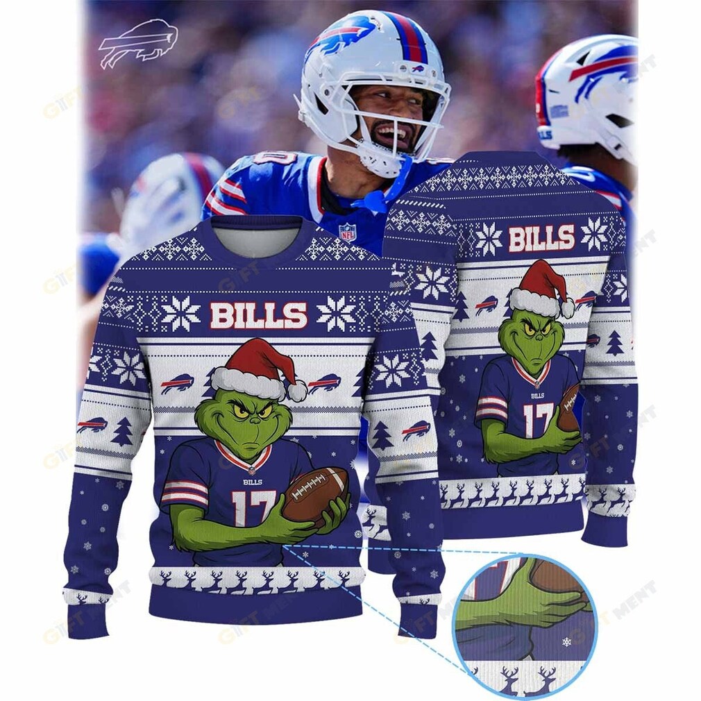 Buffalo Bills x Grinch Christmas Official Ugly Sweater Buffalo Bills x Grinch Christmas Official Ugly Sweater