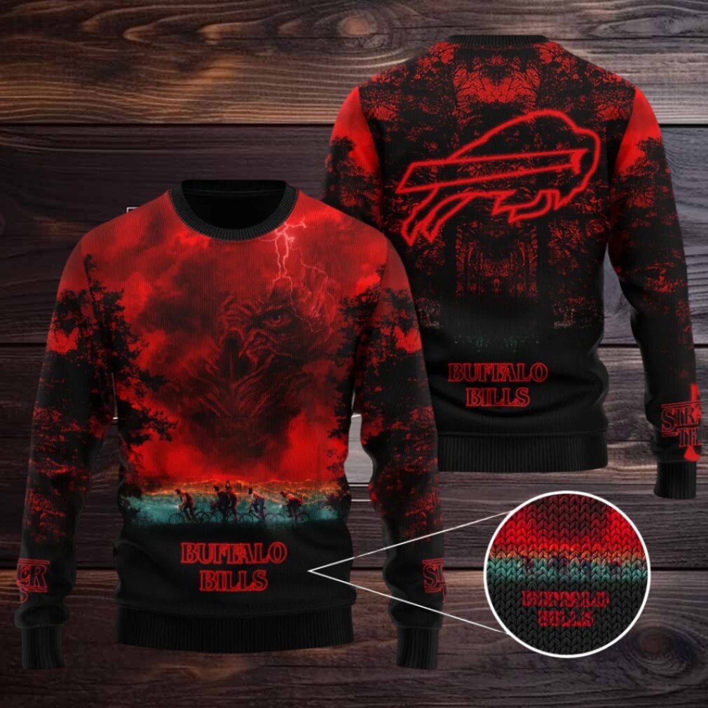 Buffalo Bills x Stranger Things Ugly Sweater