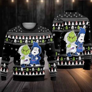 Buffalo Bills – Grinch And Snoopy Ugly Christmas Sweater