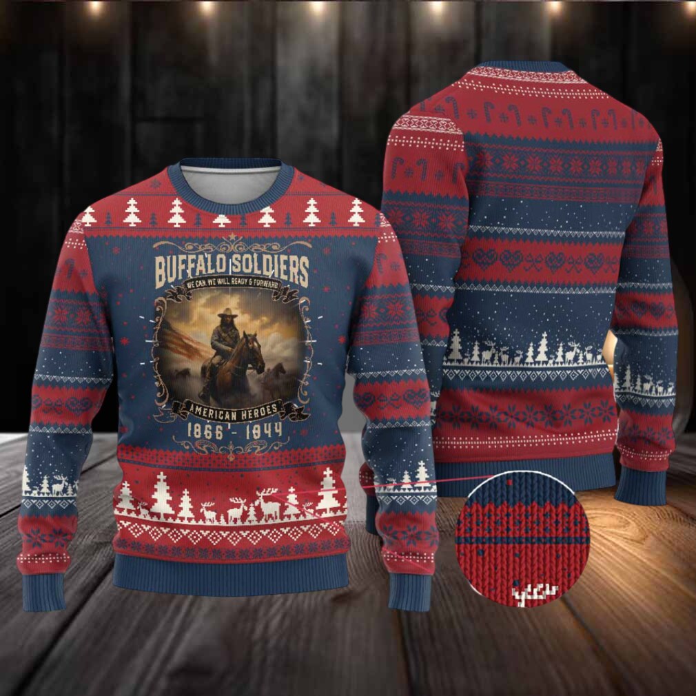 Buffalo Soldiers Ugly Christmas Sweater American Heros Cavalry Black History Buffalo Soldiers Ugly Christmas Sweater American Heros Cavalry Black History