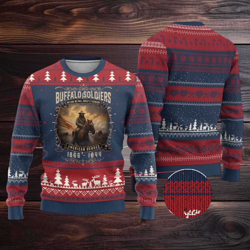 Buffalo Soldiers Ugly Christmas Sweater American Heros Cavalry Black History Buffalo Soldiers Ugly Christmas Sweater American Heros Cavalry Black History