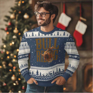 Bull Riding Cowboy Western Texas Rodeo Life Ugly Christmas Sweater