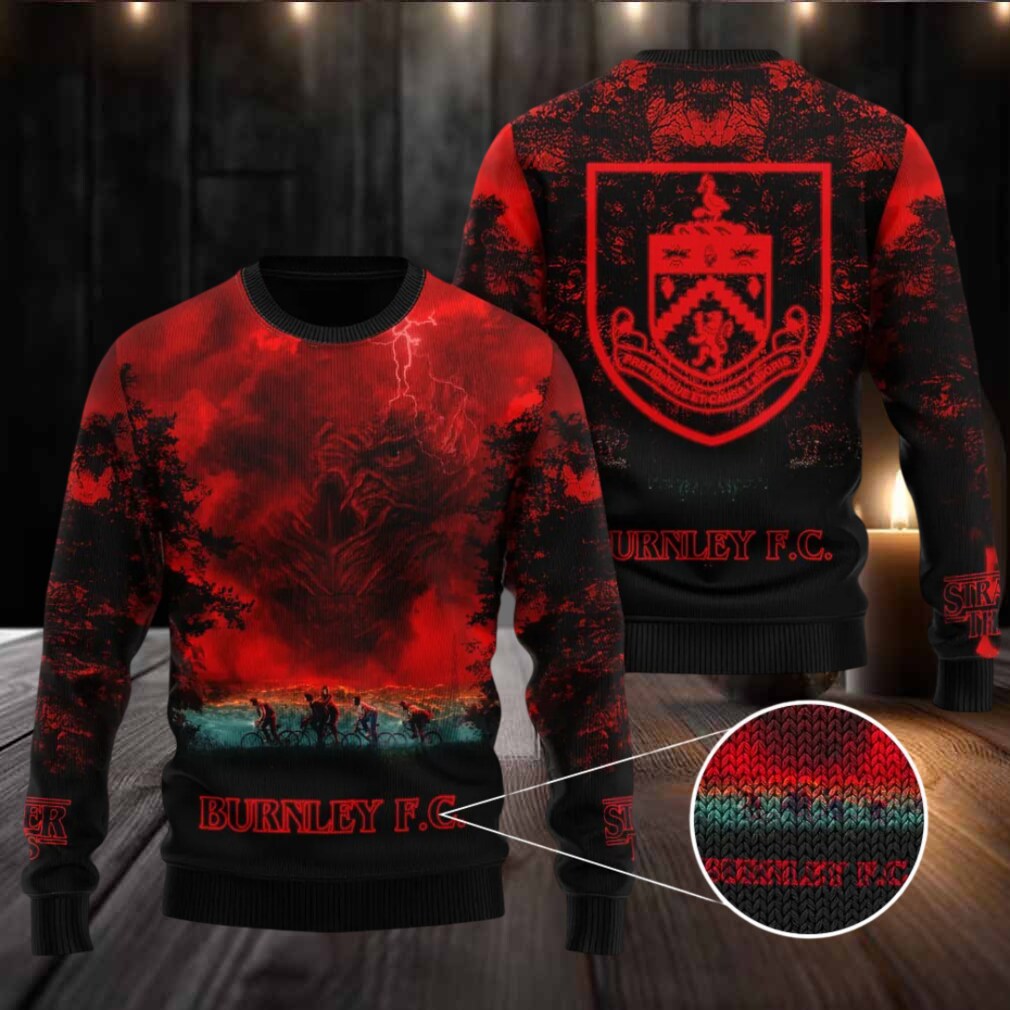 Burnley FC x Stranger Things Ugly Sweater Burnley FC x Stranger Things Ugly Sweater