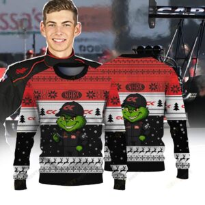 CK Racing × Grinch Top Fuel Ugly Christmas Sweater NHRA