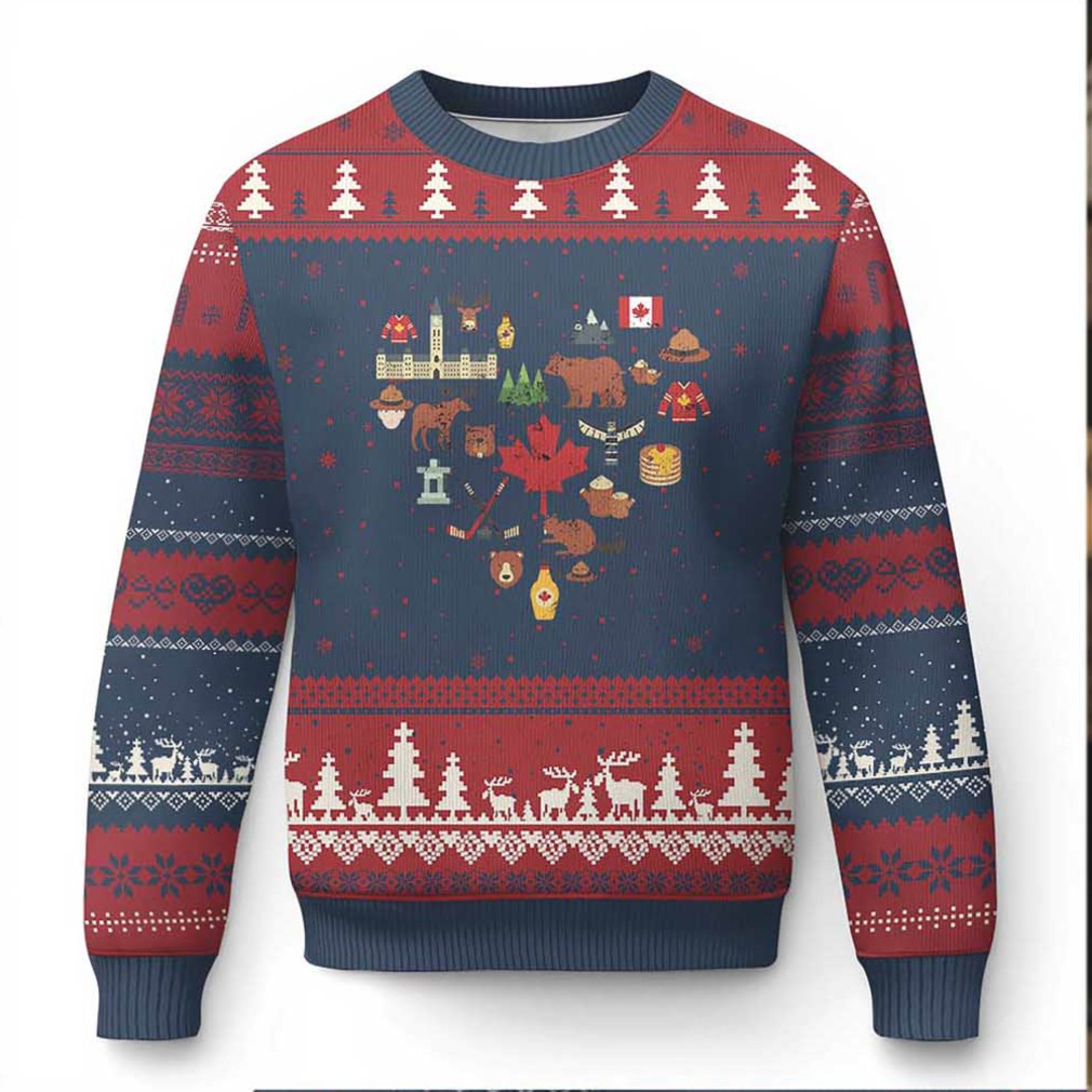 Canada Pride Ugly Christmas Sweater Canadian Flag Maple Leaf Canada Pride Ugly Christmas Sweater Canadian Flag Maple Leaf