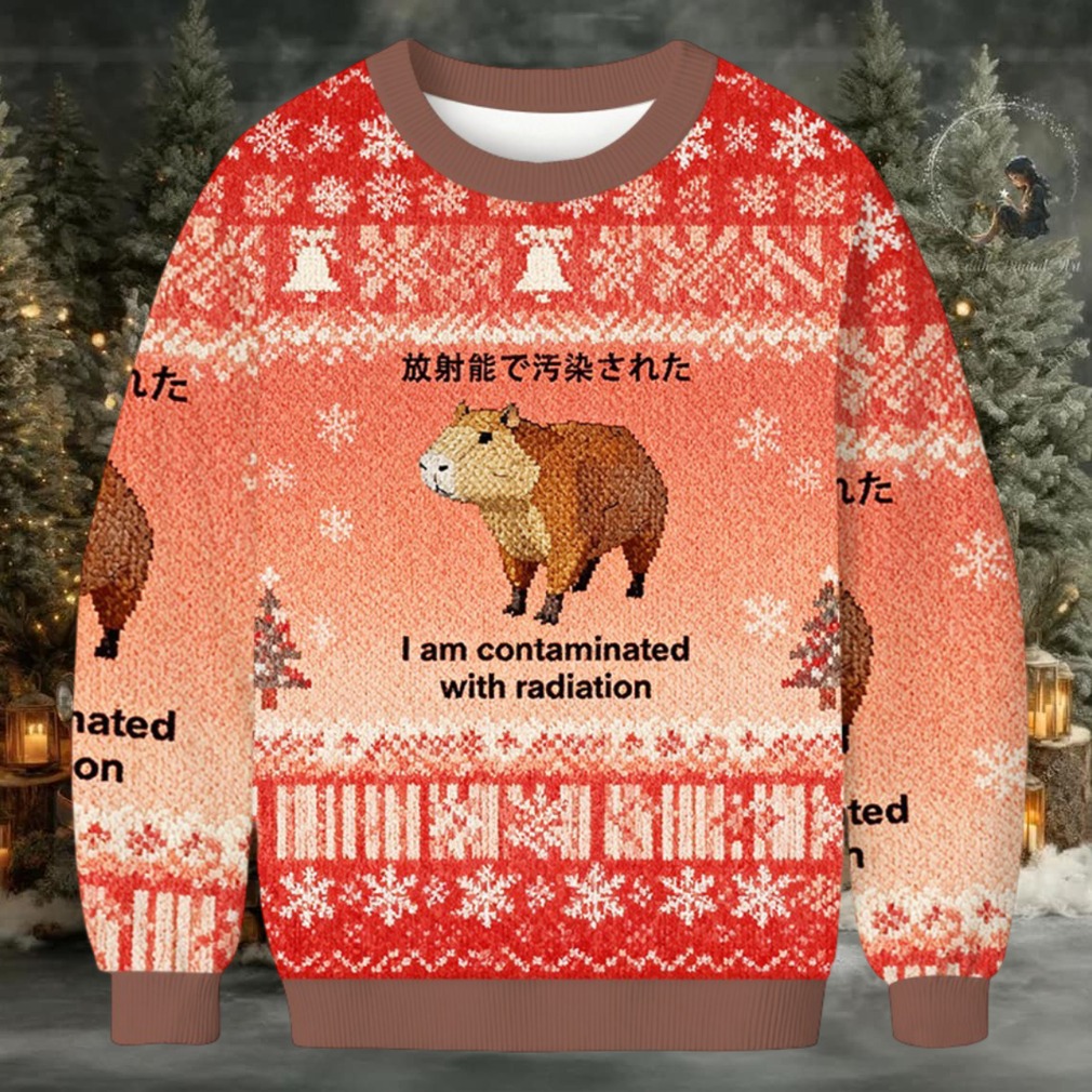 Capybara Contaminated By Radiation Christmas Ugly Sweatshirt