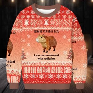 Capybara Contaminated By Radiation Christmas Ugly Sweatshirt