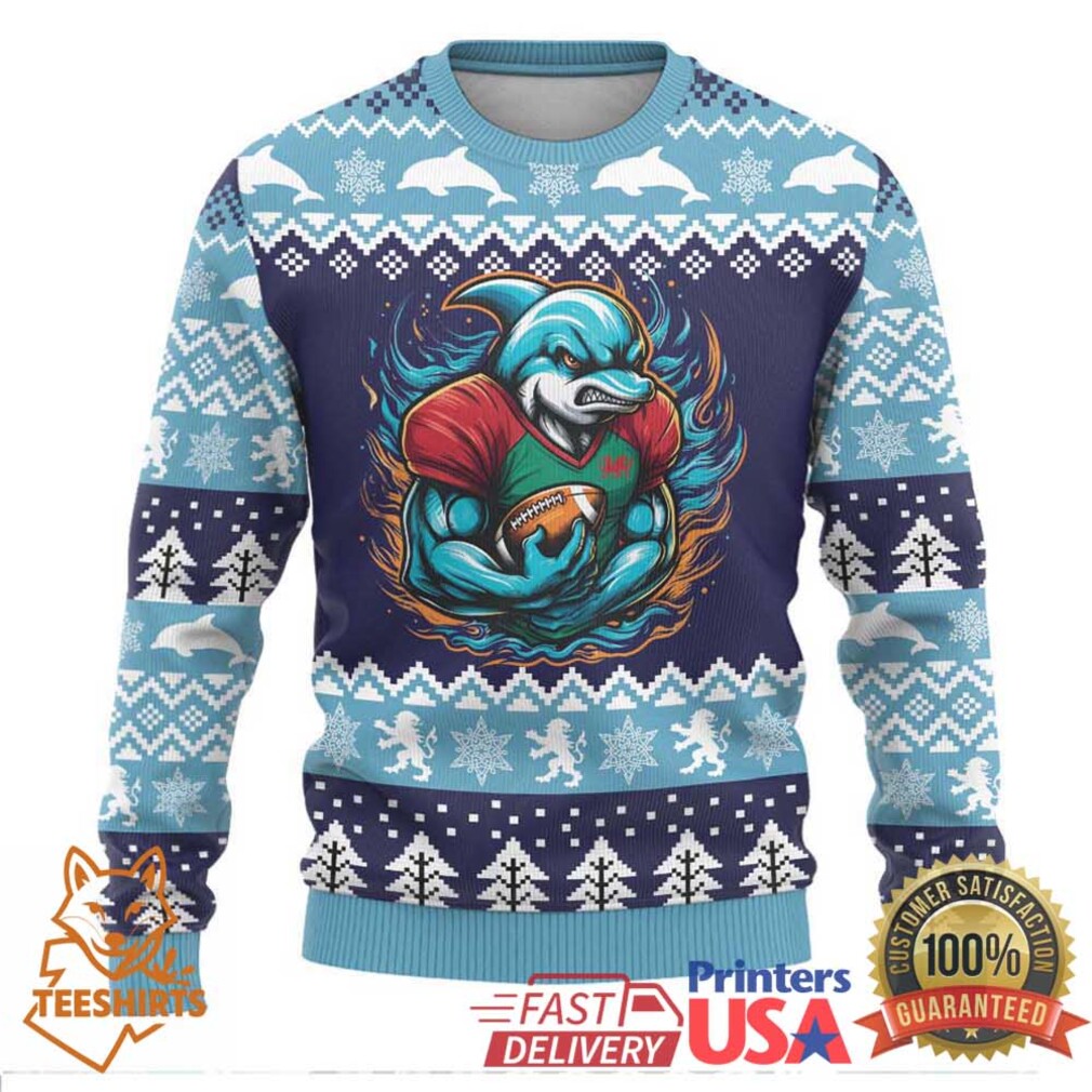 Cardiganshire Wales Christmas Ugly Christmas Sweater Cardigan Bay Dolphin Rugby Design Cardiganshire Wales Christmas Ugly Christmas Sweater Cardigan Bay Dolphin Rugby Design