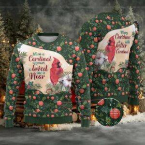 Cardinal Christmas Ugly Christmas Sweater Love Near The Xmas Cardinal Christmas Ugly Christmas Sweater Love Near The Xmas