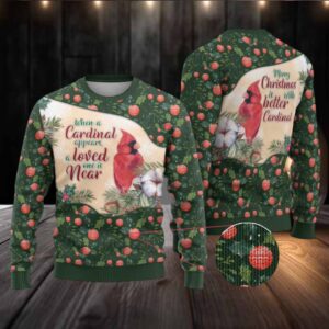 Cardinal Christmas Ugly Christmas Sweater Love Near The Xmas