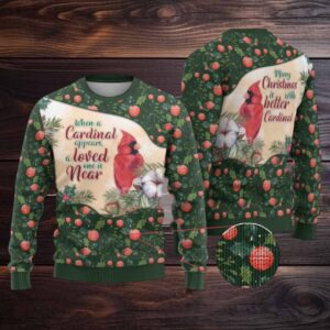 Cardinal Christmas Ugly Christmas Sweater Love Near The Xmas