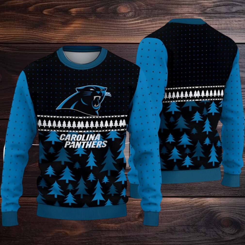 Carolina Panthers Winter Roar Ugly Christmas Sweater Mens Womens Carolina Panthers Winter Roar Ugly Christmas Sweater Mens Womens