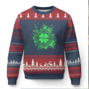 Celtic Knot Irish Shamrock Ugly Christmas Sweater St Patricks Day