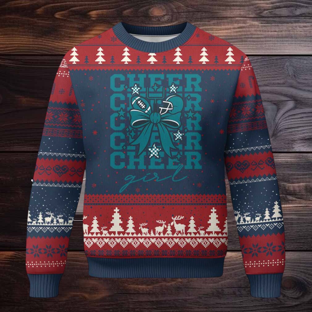 Cheer Girl Football Team Spirit Ugly Christmas Sweater Cheerleading Gift Cheer Girl Football Team Spirit Ugly Christmas Sweater Cheerleading Gift