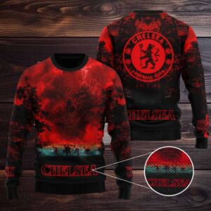 Chelsea FC x Stranger Things Ugly Sweater Chelsea FC x Stranger Things Ugly Sweater
