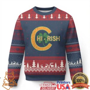 Chicago Irish Chirish Ugly Christmas Sweater Happy Saint Patrick's Day Lucky Shamrock