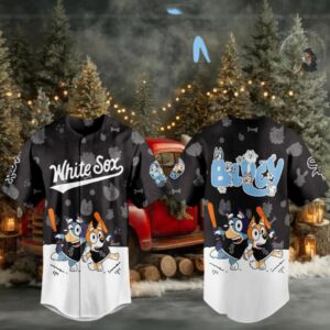 Chicago White Sox 2025 Bluey MLB Game Night Christmas Baseball Jersey