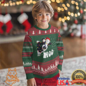 Christmas Cow Ugly Christmas Sweater Funny Cow Lover Xmas Gift Farm