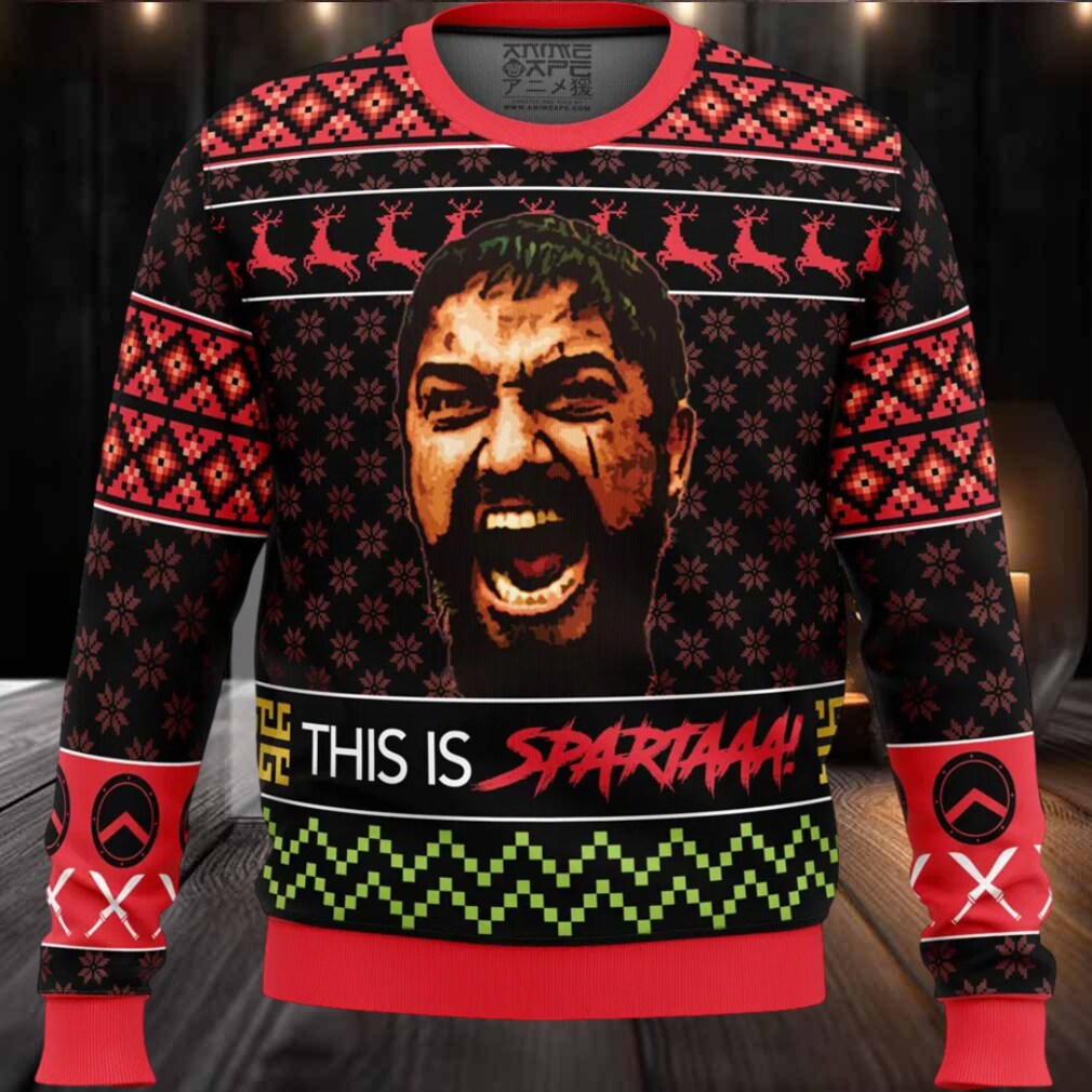 Christmas Leonidas This Is Sparta 300 Ugly Christmas Sweater Christmas Leonidas This Is Sparta 300 Ugly Christmas Sweater