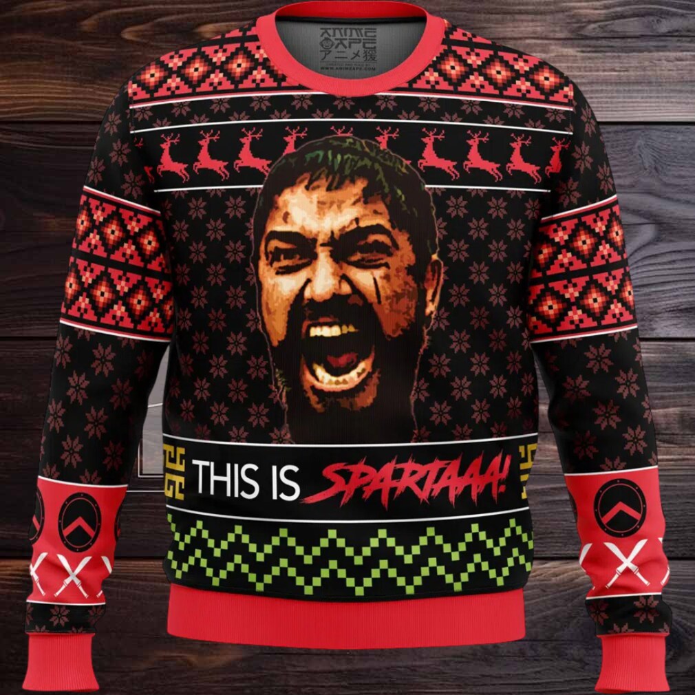 Christmas Leonidas This Is Sparta 300 Ugly Christmas Sweater Christmas Leonidas This Is Sparta 300 Ugly Christmas Sweater